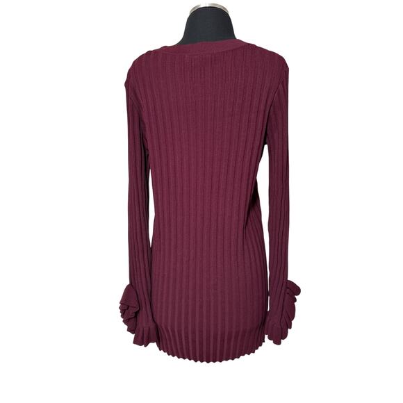 C/MEO COLLECTIVE Women's Deep Purple Knit Sweater Dress / Tunic Sz Large 10 / 12 - Picture 8 of 14